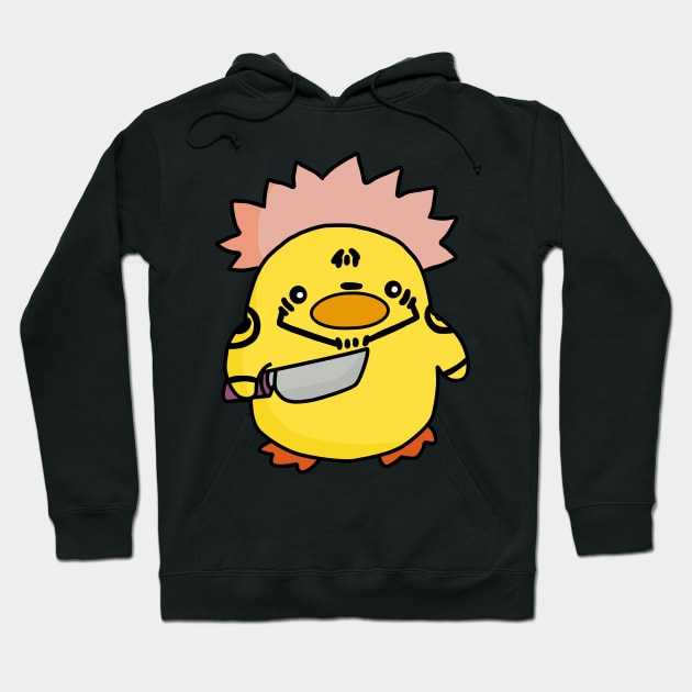 Sukuna Cursed Duck with knife! Hoodie by Anime Meme's